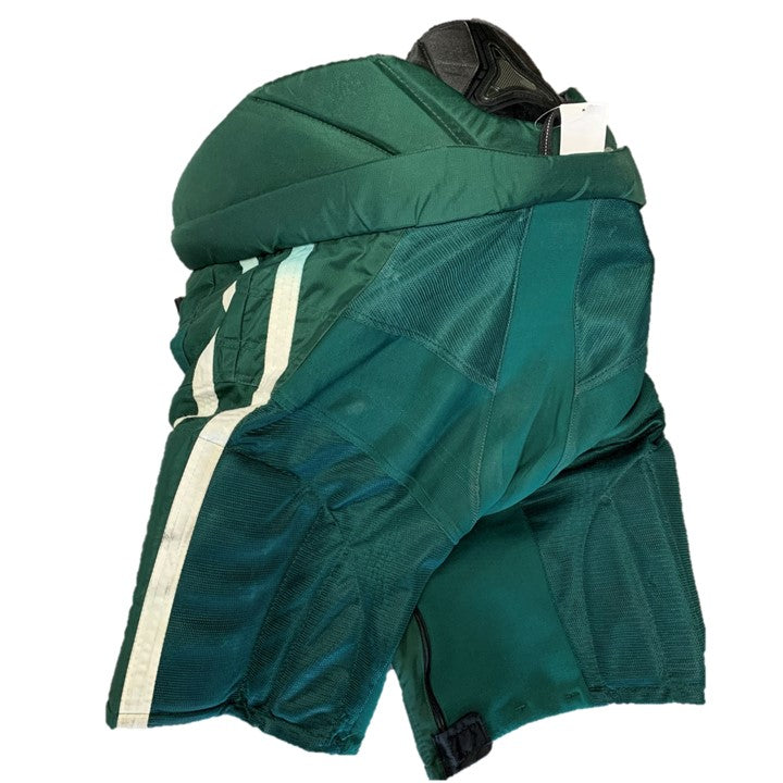 Bauer Nexus - Pantalon de hockey NCAA Pro Stock d'occasion (vert/blanc)